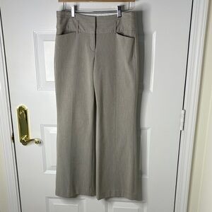 Express “Editor” Tan/Gray  Wide Leg Pants. 4 Short. EUC